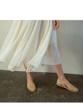 NISOLO Womens Huarache Leather Sandals Almond Size 9.5